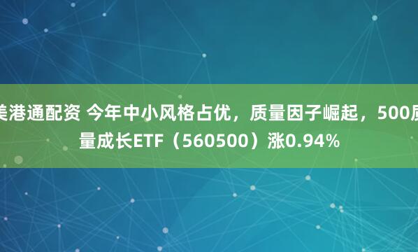 美港通配资 今年中小风格占优，质量因子崛起，500质量成长ETF（560500）涨0.94%