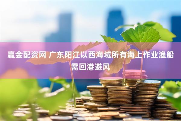 赢金配资网 广东阳江以西海域所有海上作业渔船需回港避风